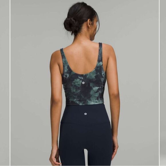 Lululemon 6 Align Tank Top Diamond Dye Tidewater Teal Graphite Grey Padded NWT - Picture 5 of 13